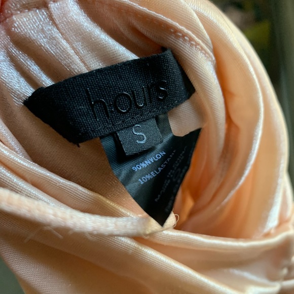 Revolve H:ours Felisa MIDI Dress Nude Lipgloss Small - Picture 9 of 15